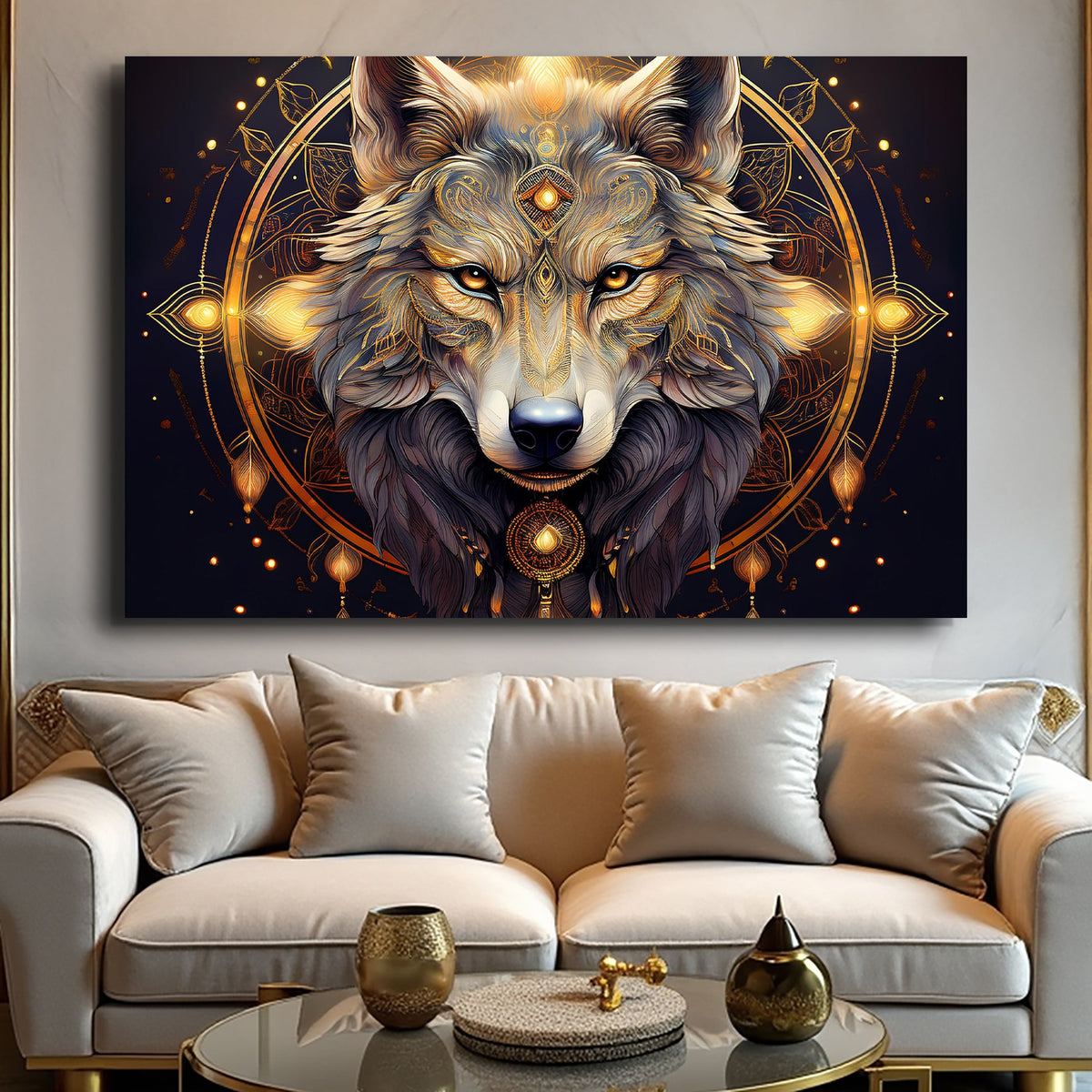 Wolf Head Wall Art by Tailored Canvases