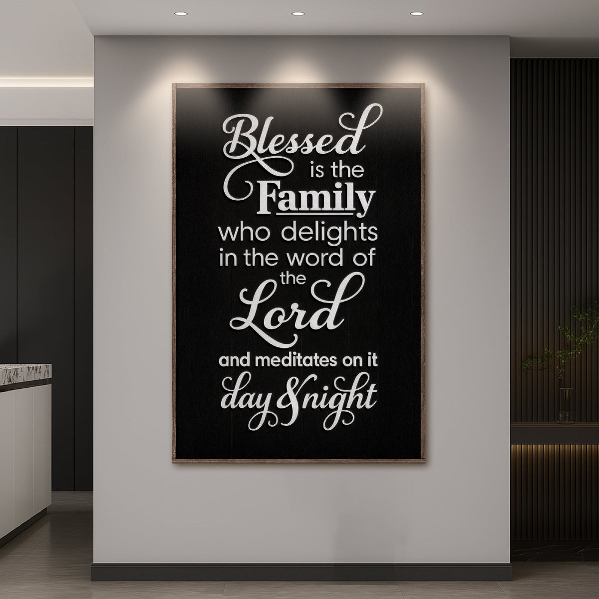 Blessed Is The Family Faith Sign II by Tailored Canvases