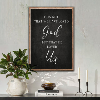 1 John 4:10 Faith Sign VI canvas wall sign by Tailored Canvases