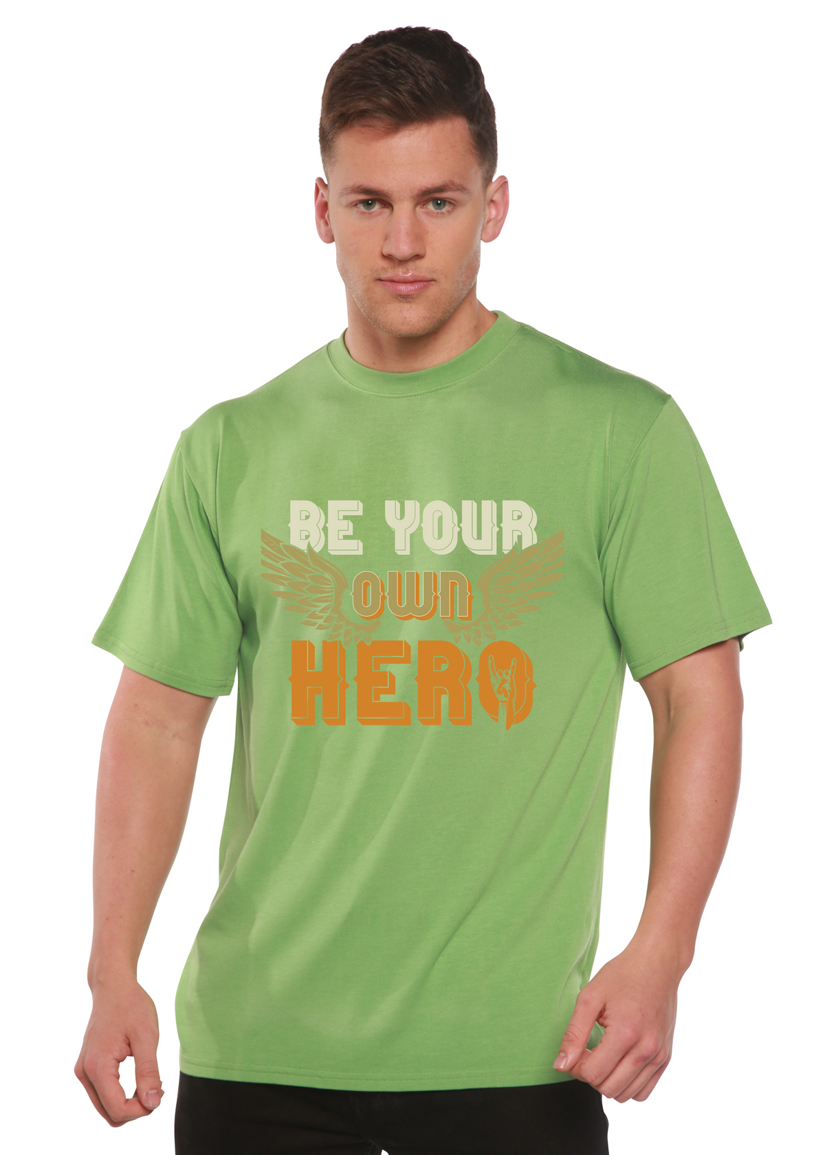 Be Your Own Hero men's bamboo graphic T-shirt – view 3