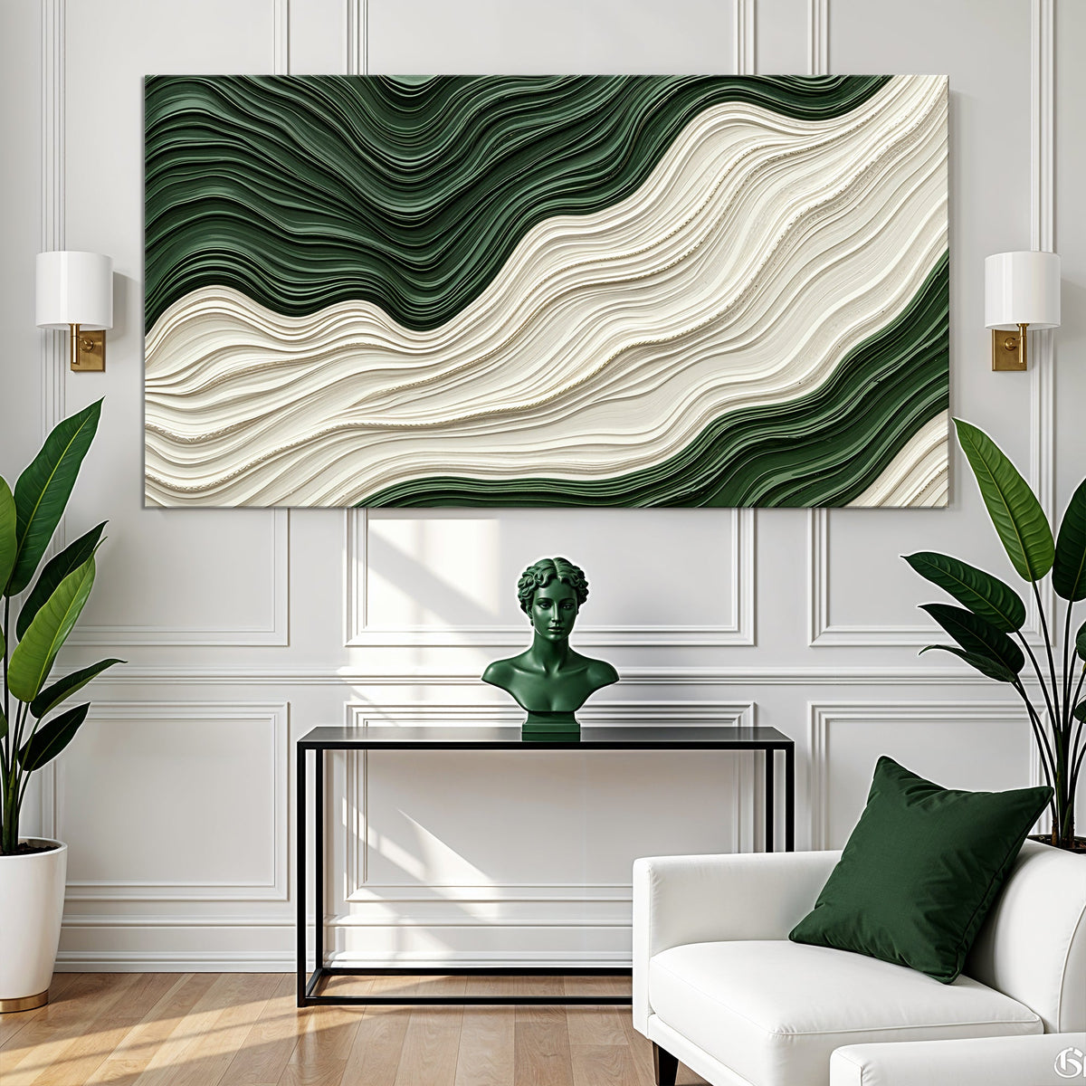 Green Rivers Abstract Wall Art VIII by Tailored Canvases