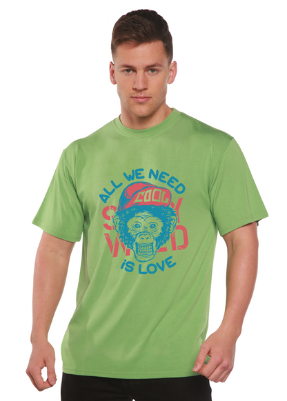 All We Need Is Love men's bamboo graphic T-shirt – view 3