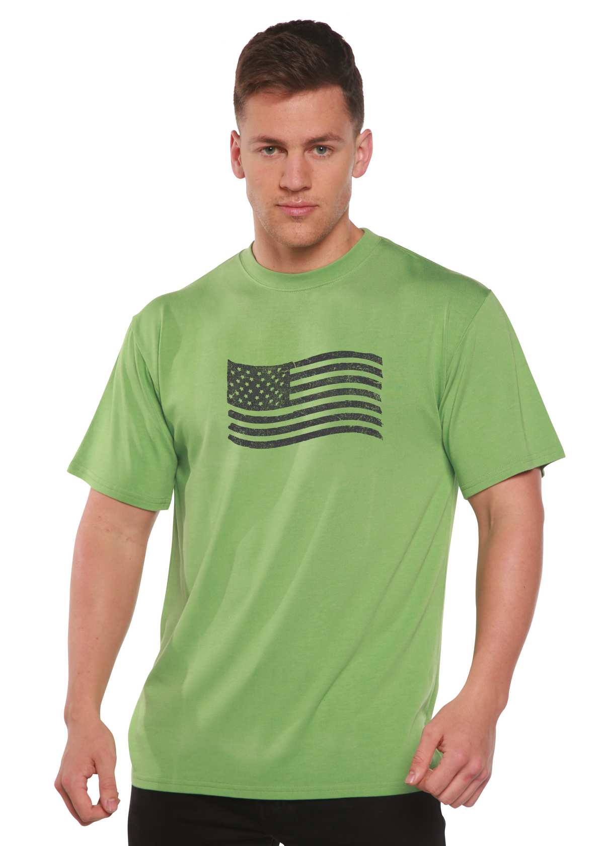 American Flag men's short sleeve graphic T-shirt in bamboo viscose