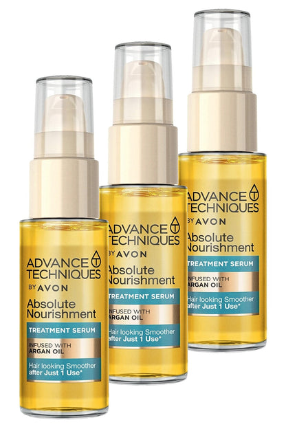 Avon Advance Techniques nourishing argan oil hair serum, set of 3 x 30 ml