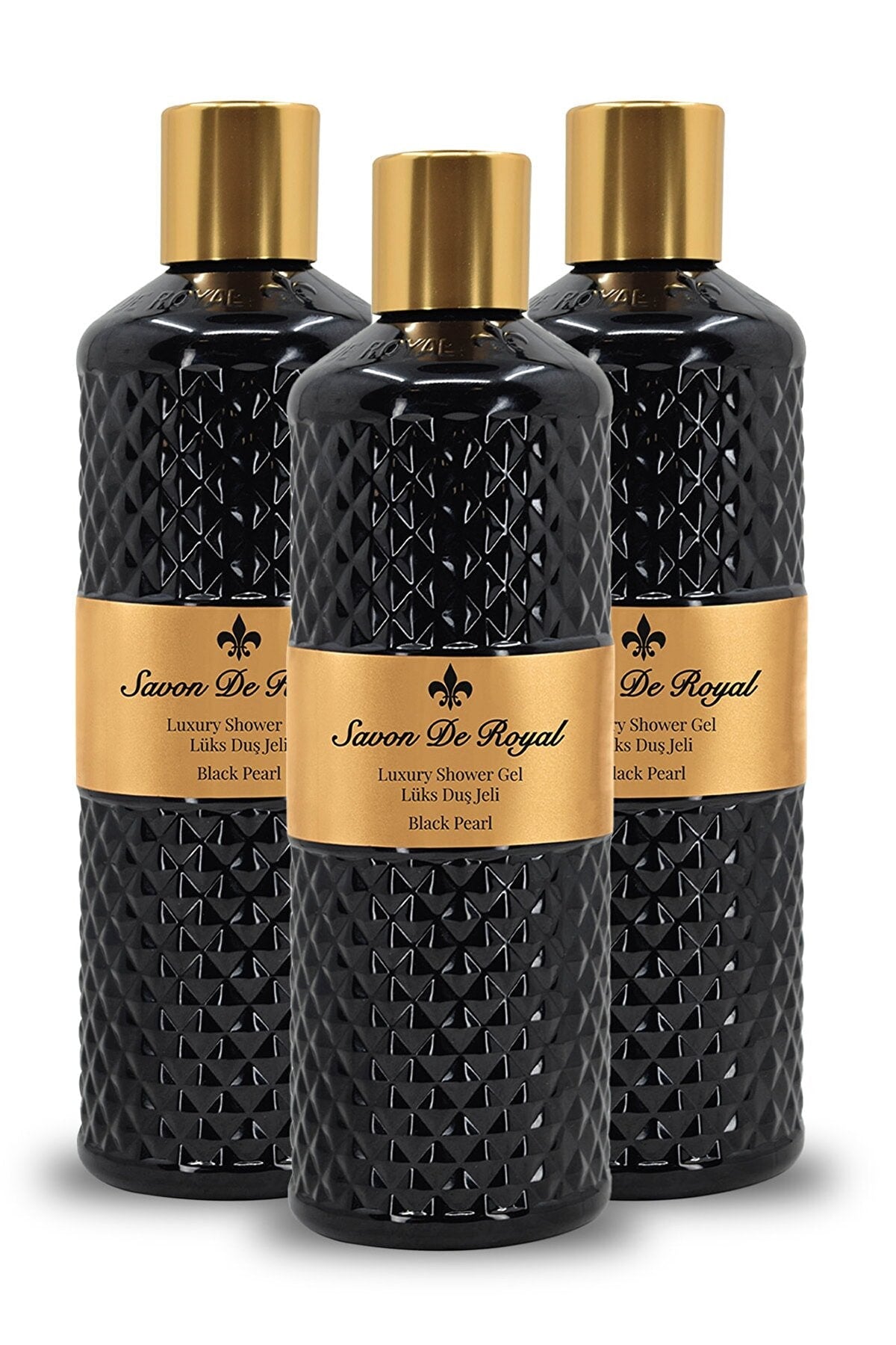 Savon de Royal Pearl black shower gel, 3 x 500 ml