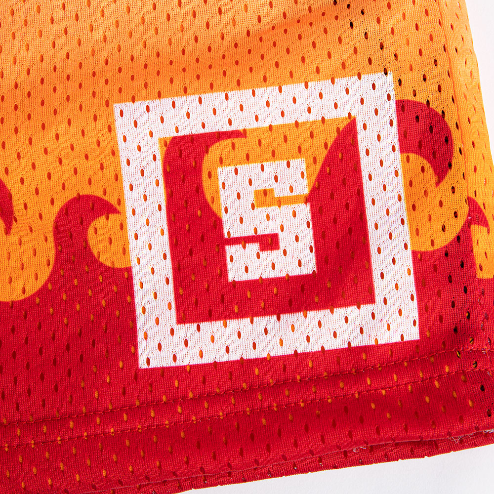 Flame Pillar anime mesh shorts – view 2