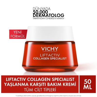 Vichy LiftActiv Collagen Specialist: Anti-Aging Face Cream - Reduce Wrinkles, Boost Skin Elasticity with Hyaluronic Acid & Vichy Thermal Water by Beauty Care Bag