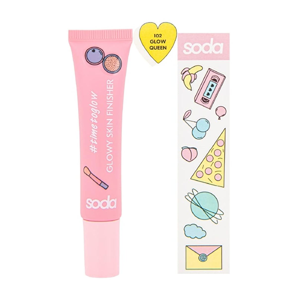 Soda Glowy Skin Finisher Highlighter Makeup Base for Radiant Glow - Long Lasting, Creamy Texture by Beauty Care Bag