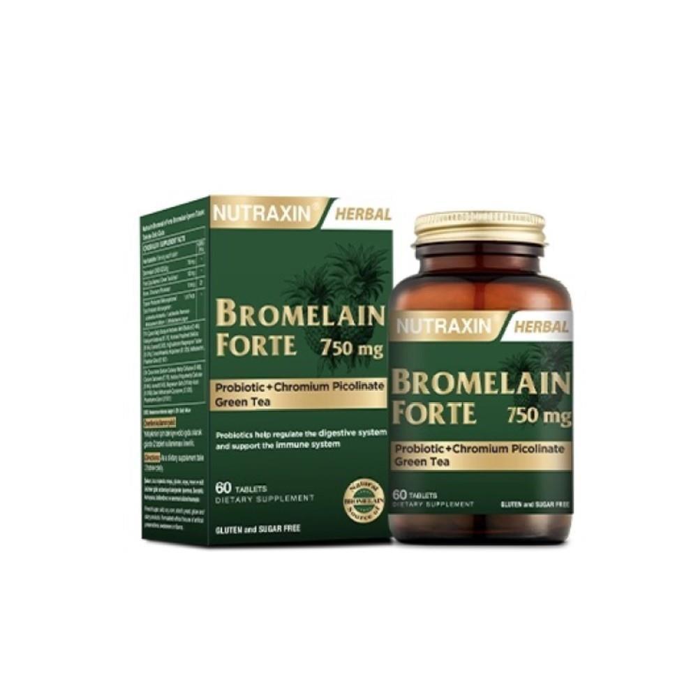 Nutraxin Bromelain Forte dietary supplement, 60 tablets