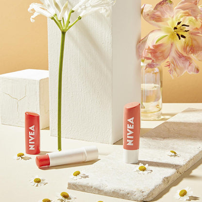 Nivea Lip Care Balm - 24 Hour Moisturizing Shimmering Lip Balm by Beauty Care Bag