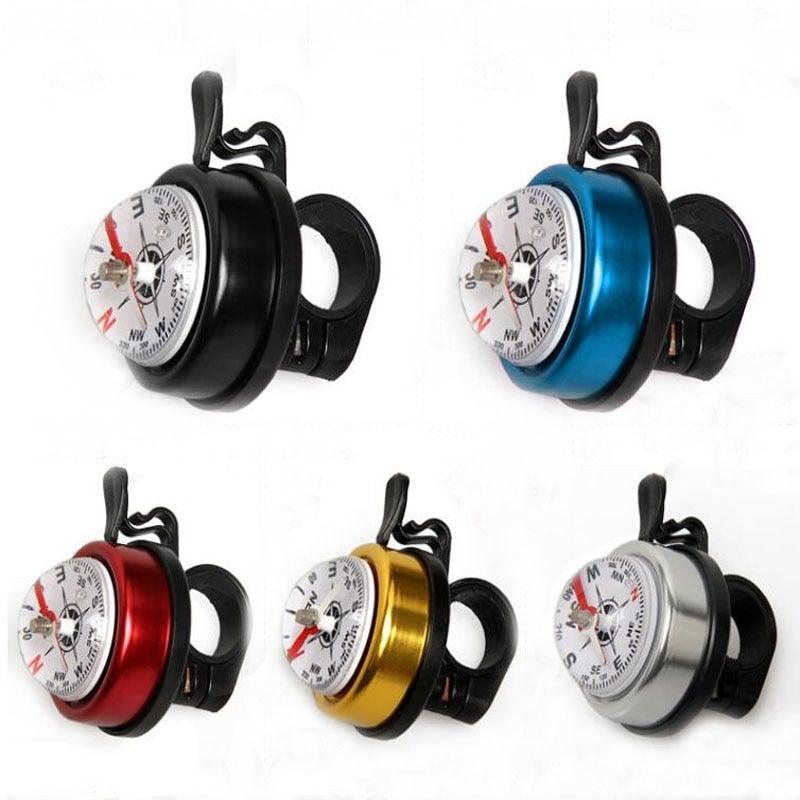 Stevvex aluminum bicycle bell with compass