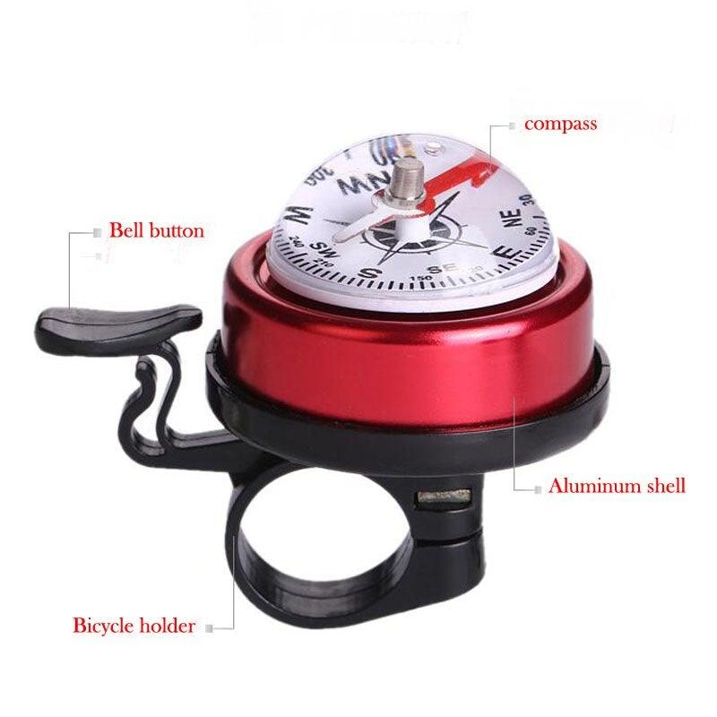 Stevvex aluminum bicycle bell with compass, view 8