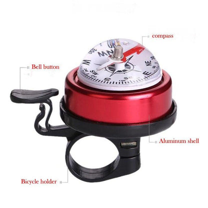Stevvex aluminum bicycle bell with compass, view 8