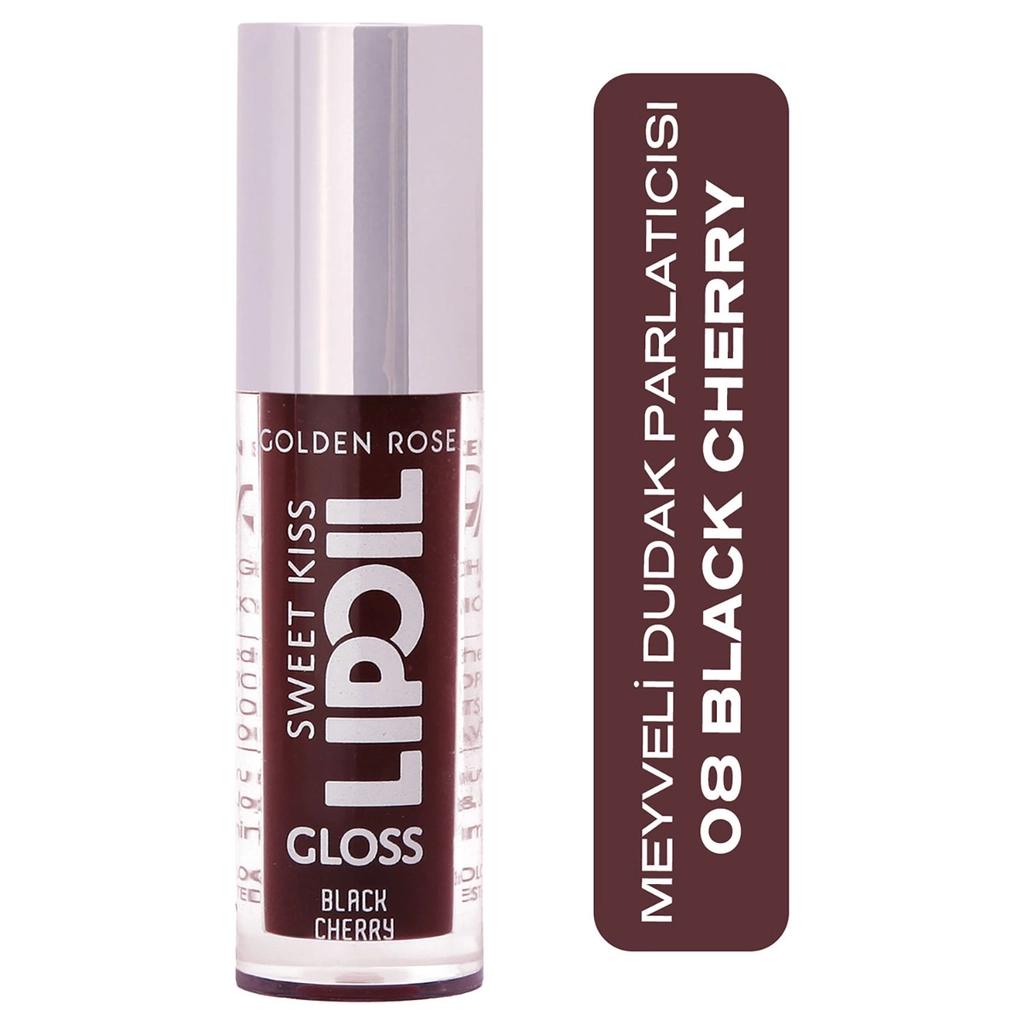 Golden Rose Sweet Kiss Lip Oil Gloss in Black Cherry by Beauty Care Bag