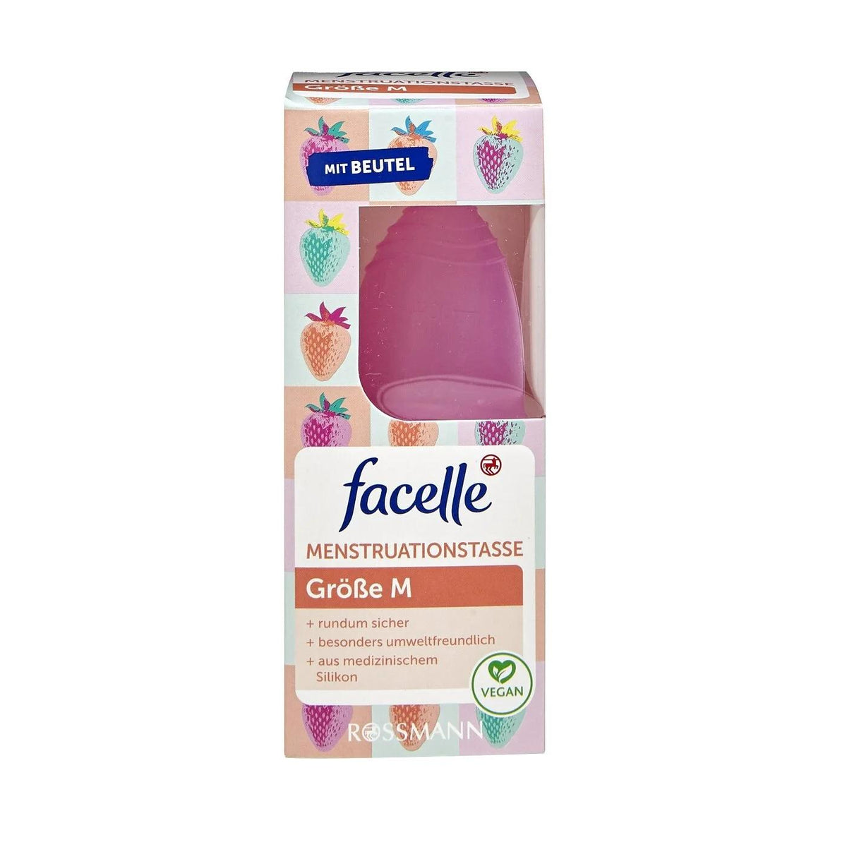 Facelle Menstrual Cup Medium for Reliable Protection 1 Count by Beauty Care Bag