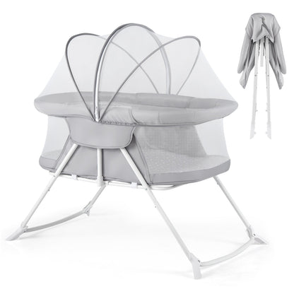 2-in-1 rocking baby bassinet with breathable mesh by GBruno Store, view 12