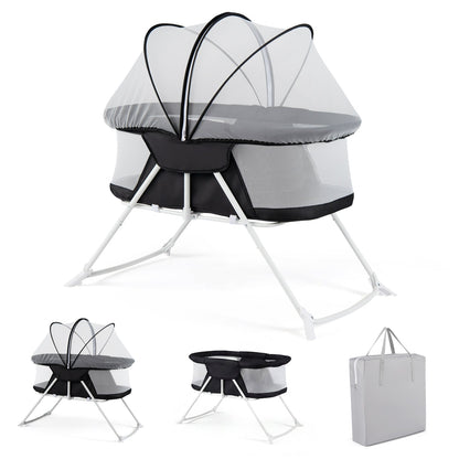 2-in-1 rocking baby bassinet with breathable mesh by GBruno Store, view 3