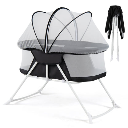 Foldable bedside baby bassinet with mesh sides by GBruno Store, view 19