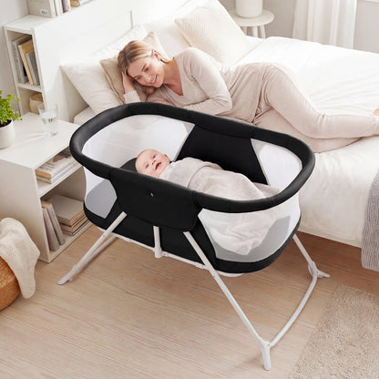 2-in-1 rocking baby bassinet with breathable mesh by GBruno Store, view 18