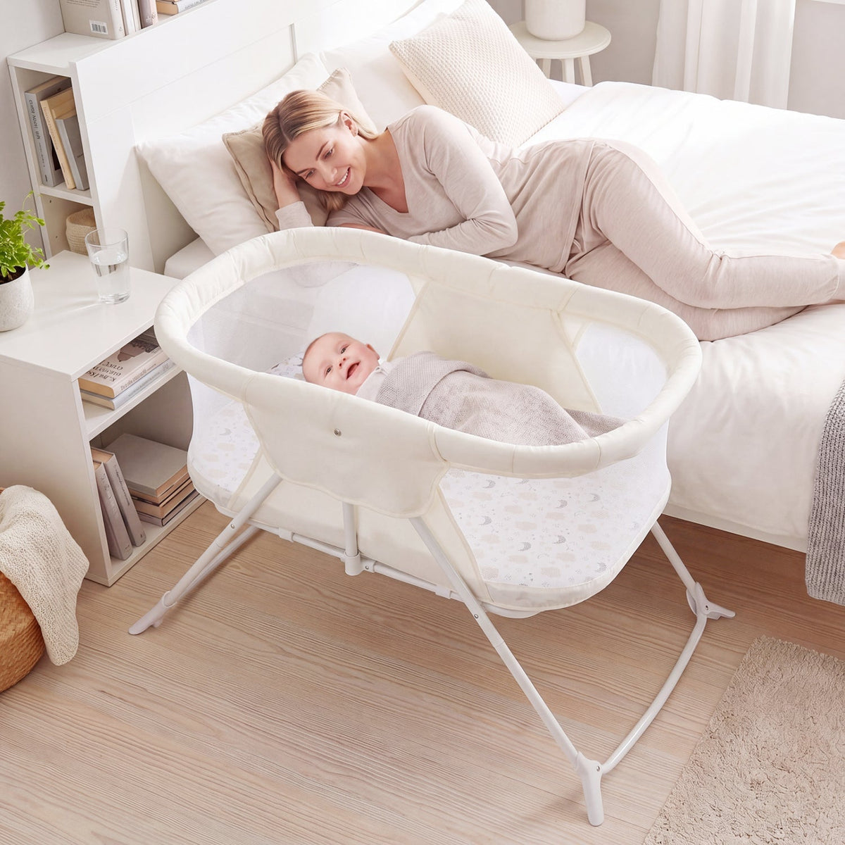 2-in-1 rocking baby bassinet with breathable mesh by GBruno Store, view 4