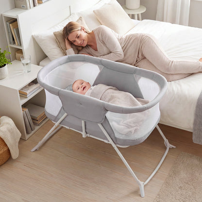 Foldable bedside baby bassinet with mesh sides by GBruno Store, view 11