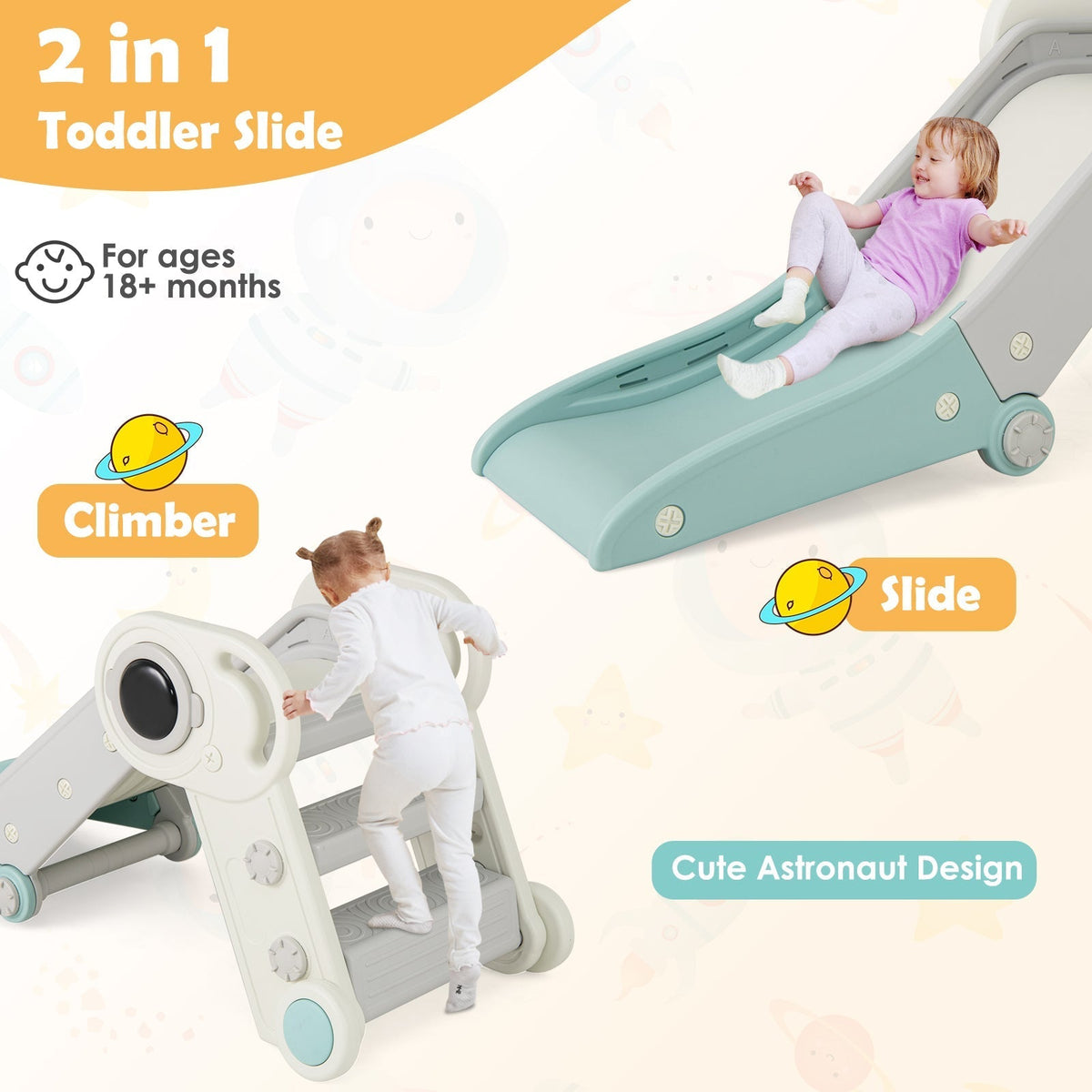 Foldable baby slide with climber by GBruno Store, view 9