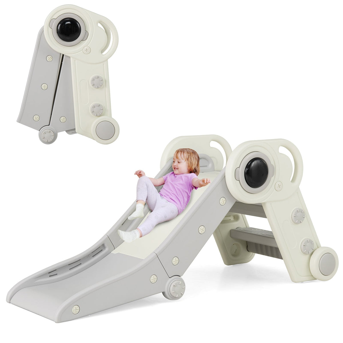 2-in-1 astronaut toddler slide with climber by GBruno Store, view 6