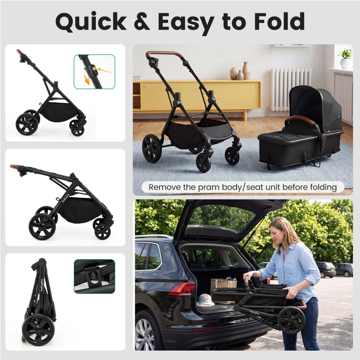 GBruno Store 2-in-1 convertible baby stroller, view 24