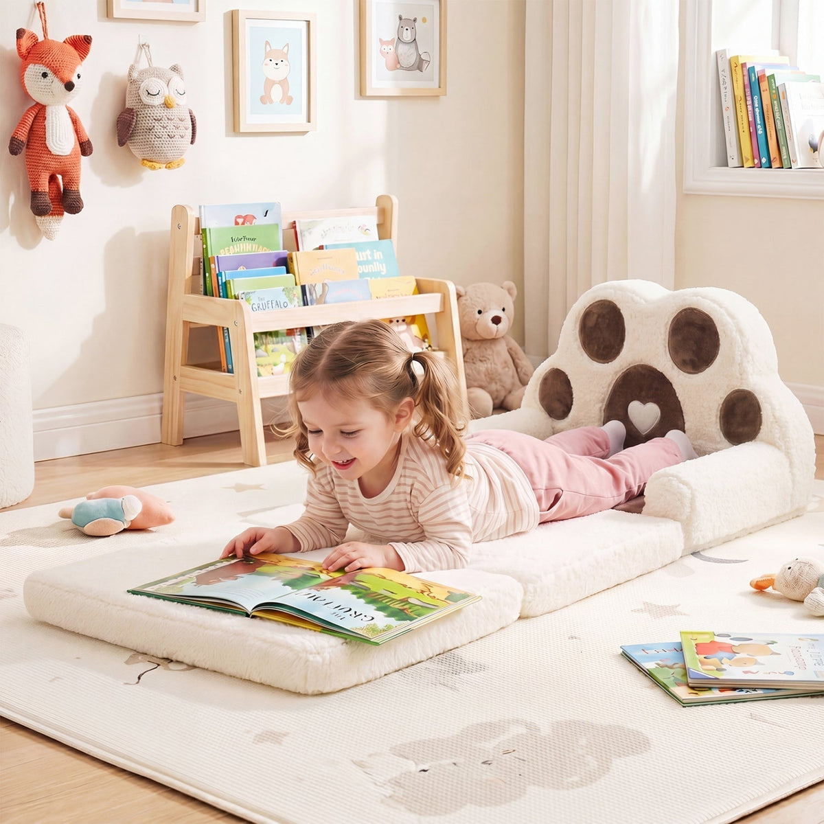 GBruno Store convertible toddler velvet sofa lounger, view 2