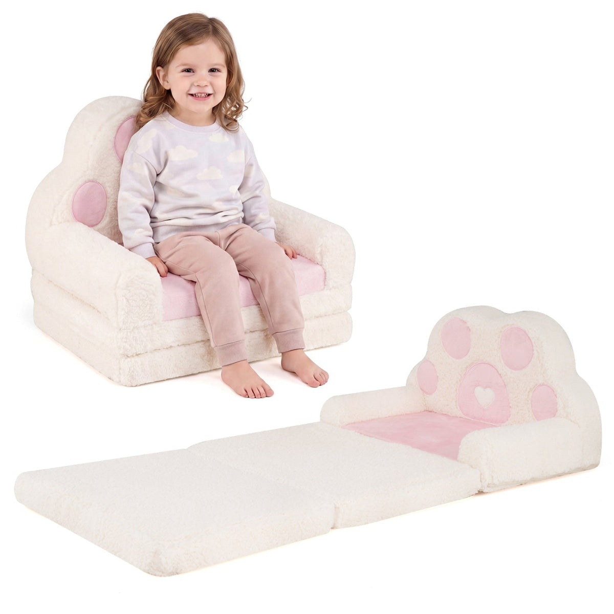 GBruno Store convertible toddler velvet sofa lounger, view 14