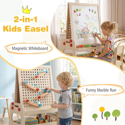 GBruno Store magnetic whiteboard and marble run easel for kids, view 6