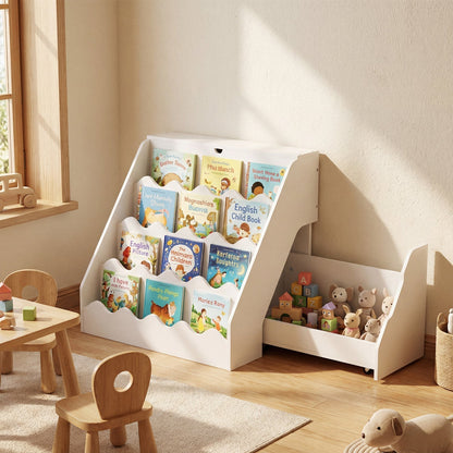 GBruno Store 2-in-1 kids bookshelf and toy storage organizer, view 10