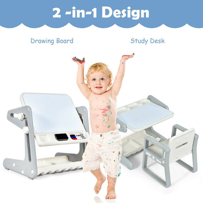 2-in-1 kids easel table and chair set by GBruno Store, view 20