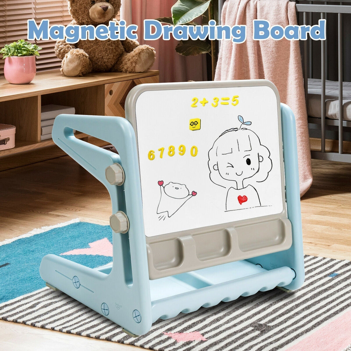 2-in-1 kids easel table and chair set by GBruno Store, view 19