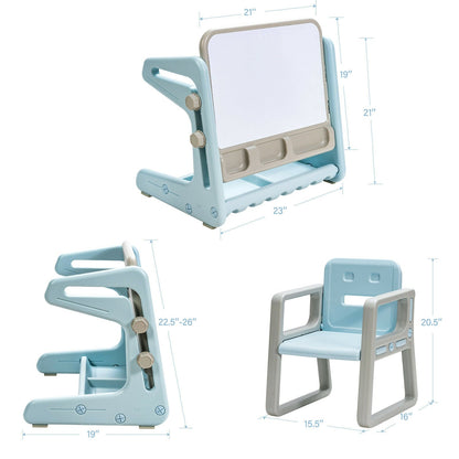 2-in-1 kids easel table and chair set by GBruno Store, view 14
