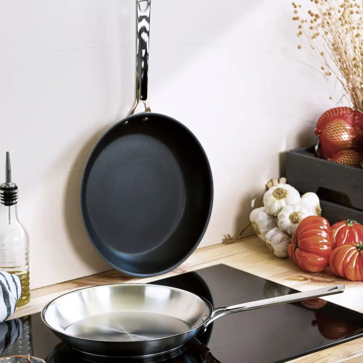 CRISTEL 1826 Collection mixed frying pan set, stainless steel and non-stick
