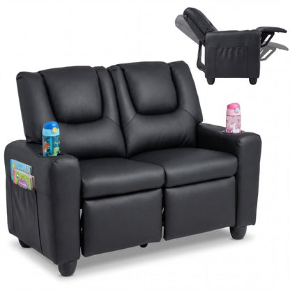 GBruno Store 2 seater kids recliner sofa with cup holders, view 37