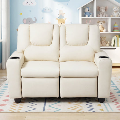 GBruno Store 2 seater kids recliner sofa with cup holders, view 27