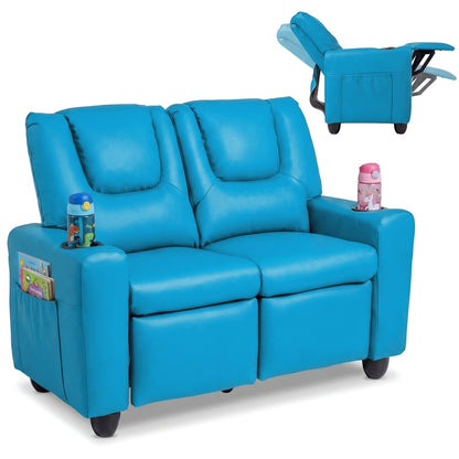 GBruno Store 2 seater kids recliner sofa with cup holders, view 21