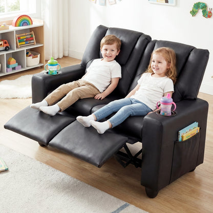 GBruno Store 2 seater kids recliner sofa with cup holders, view 34
