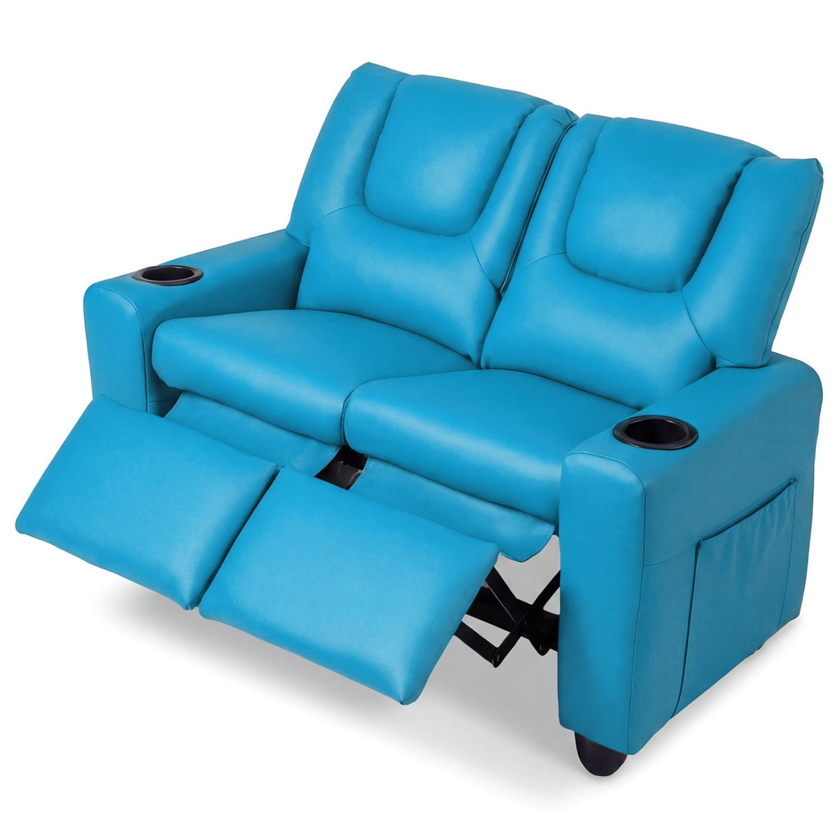 GBruno Store 2 seater kids recliner sofa with cup holders, view 3