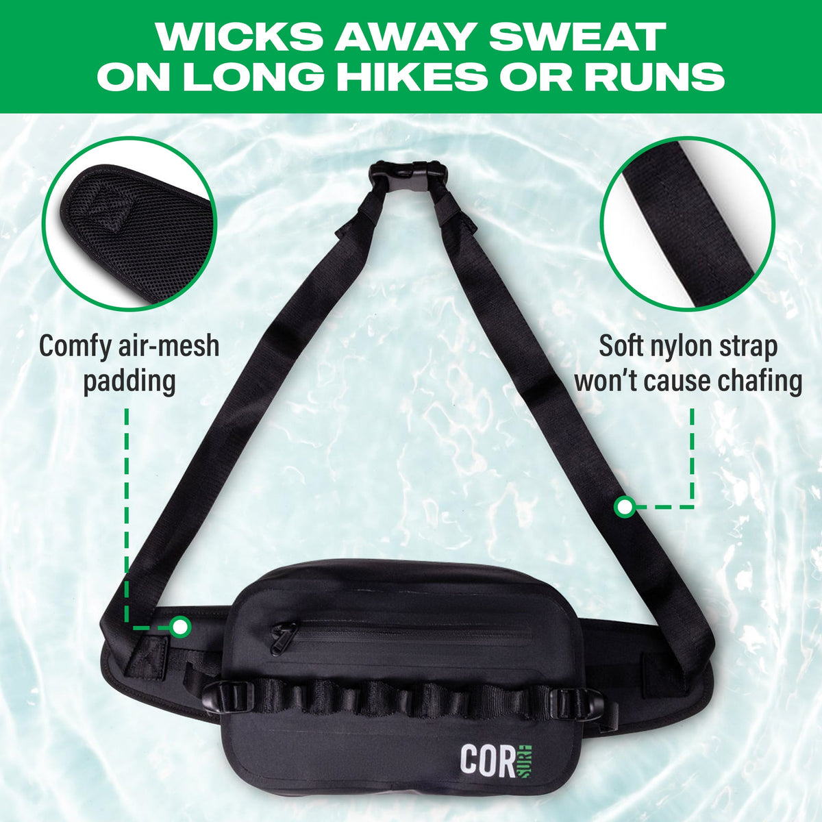 Waterproof Waist Pack 2.5L by COR Surf
