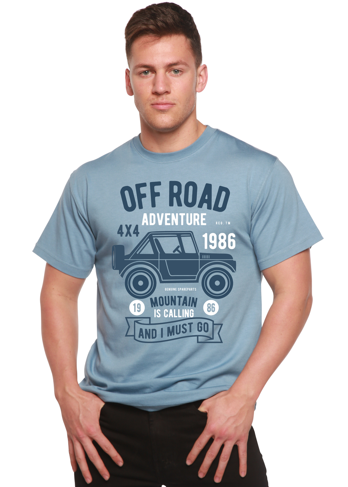 Off Road Adventure men's bamboo graphic T-shirt – view 2