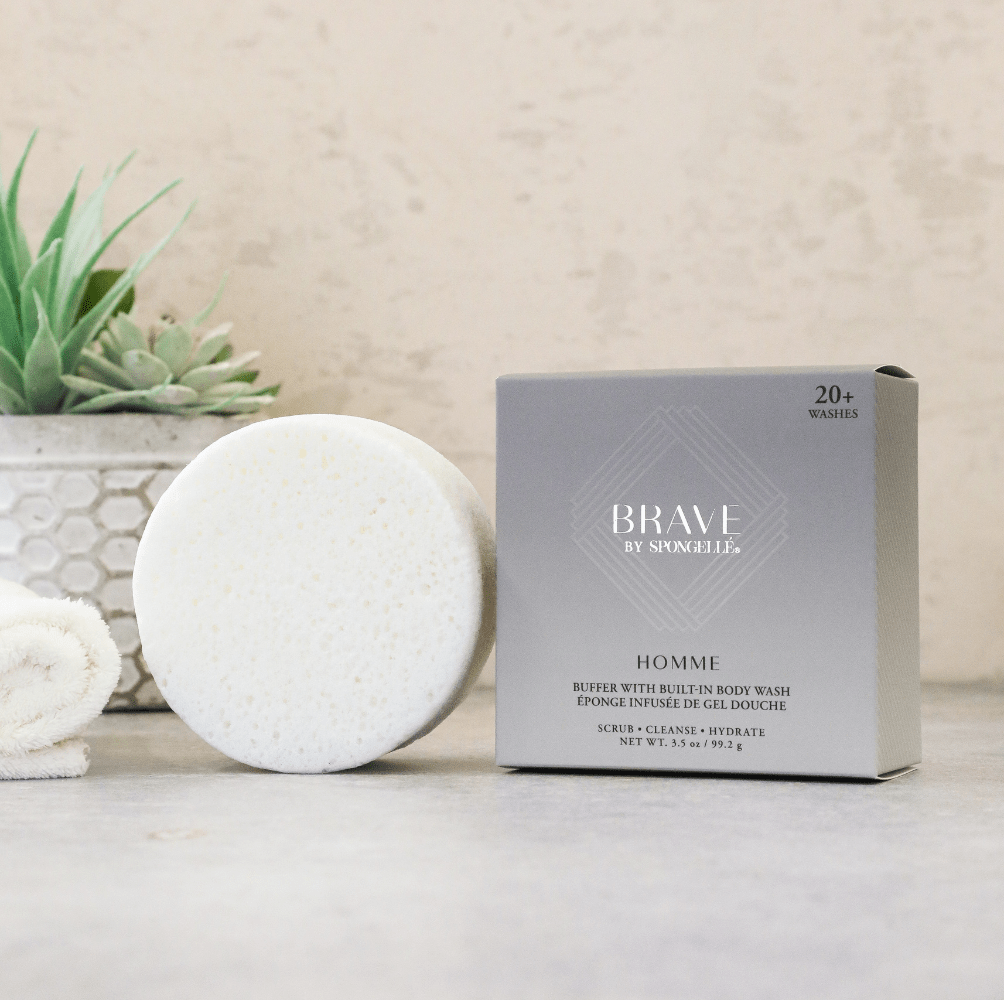 Spongellé 20+ Men's Brave body wash infused buffer, view 2