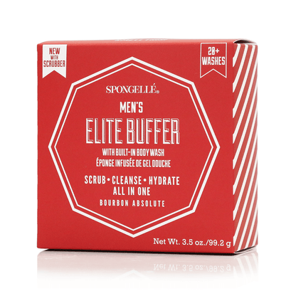 Spongellé 20+ Men's Elite buffer with black scrubber, Bourbon Absolute, view 4