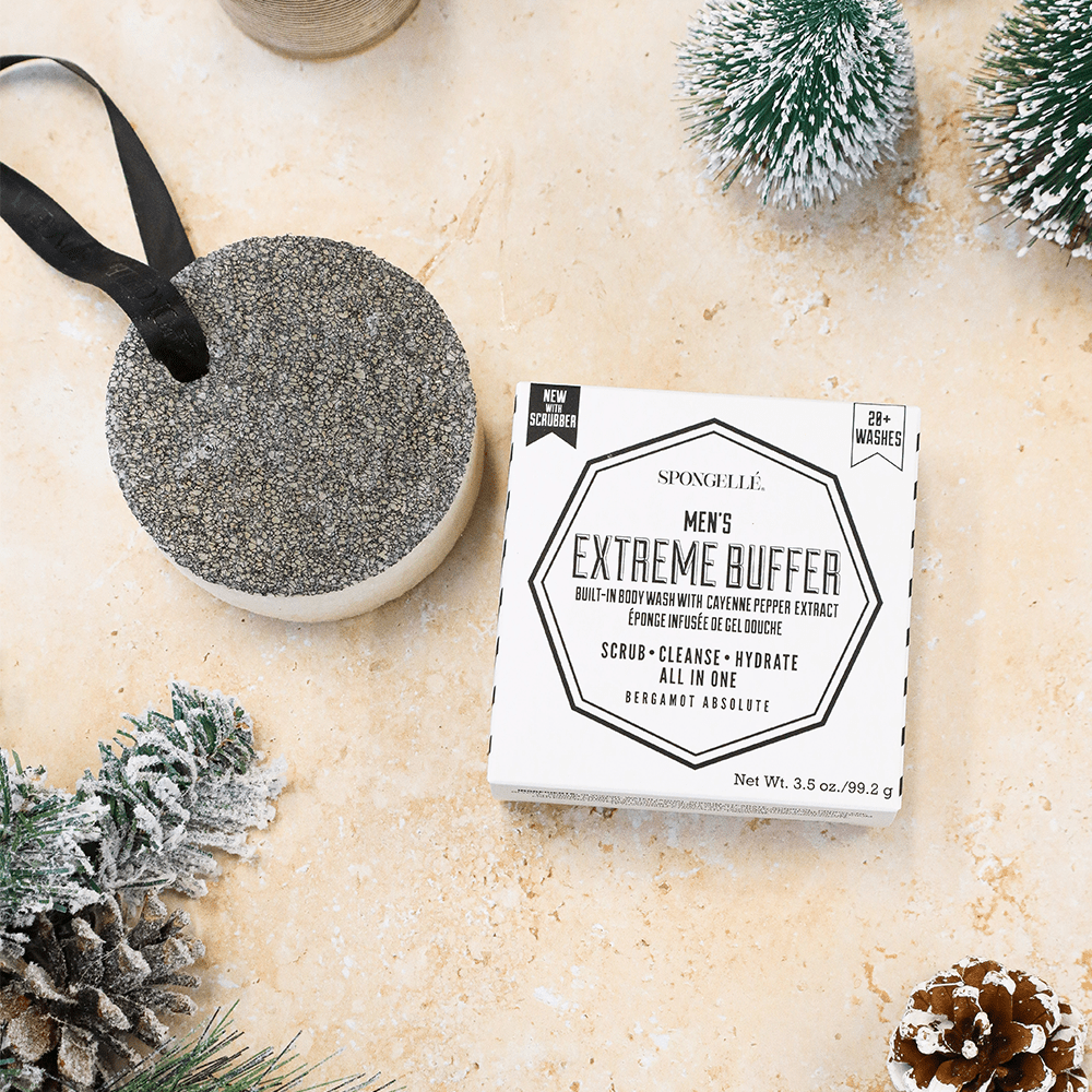 Spongellé 20+ Men's Extreme buffer with black scrubber, Bergamot Absolute, view 2