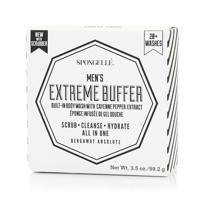 Spongellé 20+ Men's Extreme buffer with black scrubber, Bergamot Absolute, view 4