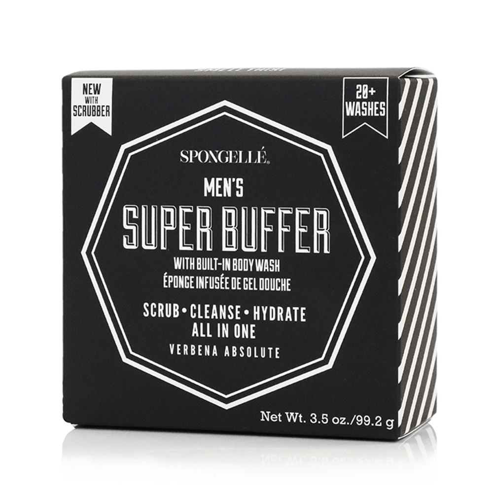 Spongellé 20+ Men's Super buffer with black scrubber, Verbena Absolute, view 4