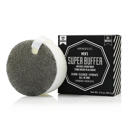 Spongellé 20+ Men's Super buffer with black scrubber, Verbena Absolute