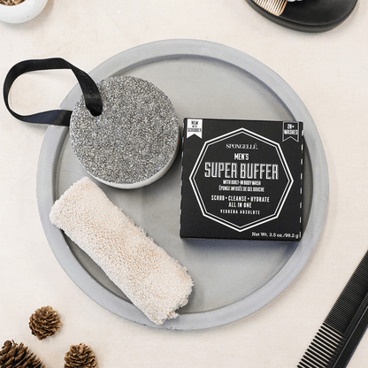 Spongellé 20+ Men's Super buffer with black scrubber, Verbena Absolute, view 2